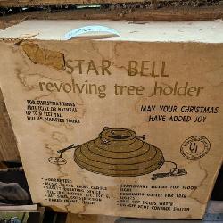 McM star bell revolving tree holder with box