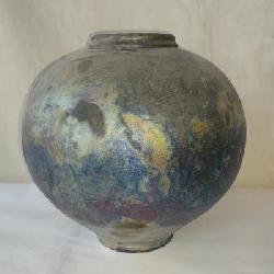 Raku Pottery Vase