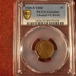 1909S VDB, Graded PCGS