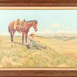 Byron Wolfe Oil Western Painting