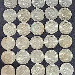 30 Eisenhower Dollar Coins 1970s & Bicentennial