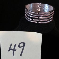 STERLING SILVER SWIRL RIBBED HINGED