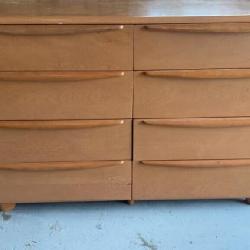 Mid-Century Modern Blonde Solid Maple 8 Drawer