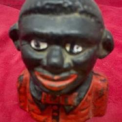 BLACK AMERICANA THE YOUNG NIXXER BANK CAST IRON