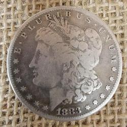 1883 Silver Coin Morgan Dollar Circulated