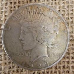 1923 Silver Coin Peace Dollar Circulated