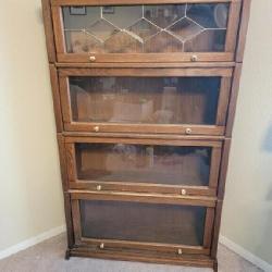 Wooden Bookcase with Glass Doors,  60 Inches