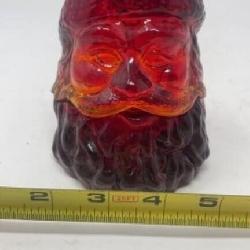 RARE Vintage Fenton Ruby Amberina Glass Santa