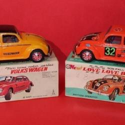 2pcs Vintage Metal Volkswagon Beetle Toy Cars