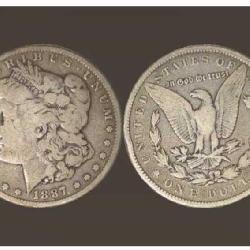 1887 Silver Morgan Dollar