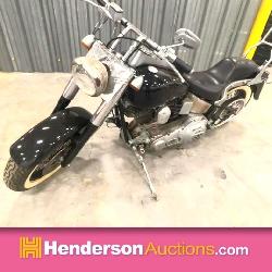 2000 THUNDER MOUNTAIN CUSTOMS BLACK CHOPPER HARLEY STYLE SOFTTAIL MOTORCYCLE