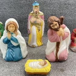 6pc Christmas Nativity Scene Blow Molds