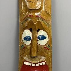 Large Wood Carved Tiki Mask 51