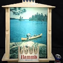 Vntg Lighted Hamms Beer Advertising Bar Sign Works