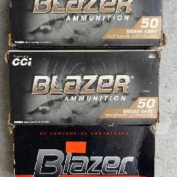 (3) boxes Blazer 50ct Centerfire Cartridges (2)