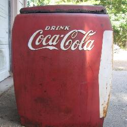 Large Antique Drink Coca Cola Cooler