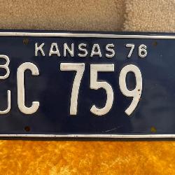 Antique License Plate