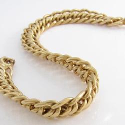 14K YG Link Bracelet, 15dwt!