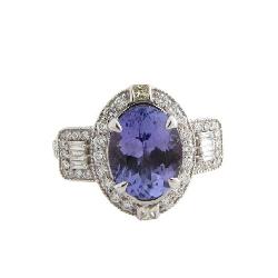 14K WG Tanzanite and Diamond Ring