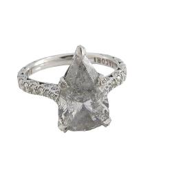 Tacori Platinum 2.57CT Pear Shaped Diamond Ring