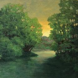 Dan Woodson 20x24 Oil Kankakee River-Northwest