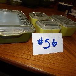 Pyrex Avocado covered refrigerator dishes