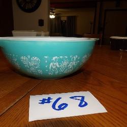 Pyrex Amish Butterprint Turquoise Cinderella bowls