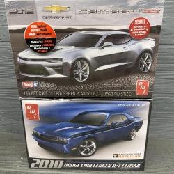 (2) amt Model Kits - Dodge Challenger & Camaro