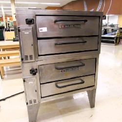 BAKERS PRIDE 251 GAS 2-DECK PIZZA OVENS WITH SLATE