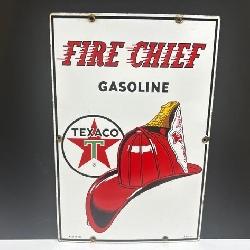 Original Fire Chief Gasoline Sign