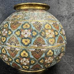 LARGE ANTIQUE CLOISONNE VASE