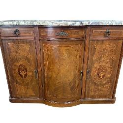 19TH CENT. INLAID MARBLE TOP FRENCH SERVER