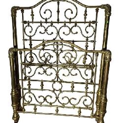 VICTORIAN ERA FANCY BRASS SINGLE BED