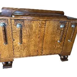 ENGLISH OAK DECO STYLE SIDEBOARD