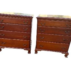 2 LARGE Y&J CHERRY 4 DRAWER CHESTS