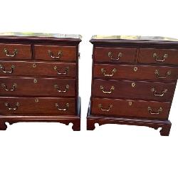 2 LINK TAYLOR OVERSIZED SOLID MAHOGANY NIGHTSTANDS