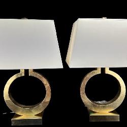 2 GOLD MODERN DESIGN LAMPS