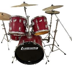 LUDWIG DRUM SET WITH ZILDJIAN CYMBALS