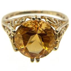 14KT Gold Citrine Ring