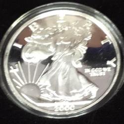 2000 Millennium Silver Eagle Silver Dollar