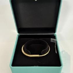 Tiffany 18K Gold Lock Bangle Bracelet