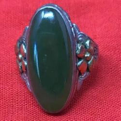 Merriman Antique And DesignArt Deco Jade, Sterling