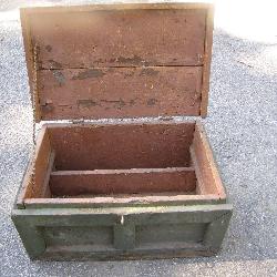 Small Vintage Wooden Strong Box Trunk