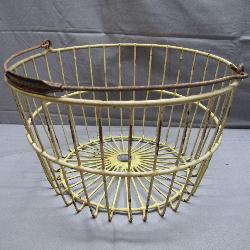 Yellow Vintage Basket with Handles