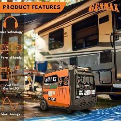 Genmax Portable Generator, 7500-Watt Dual Fuel