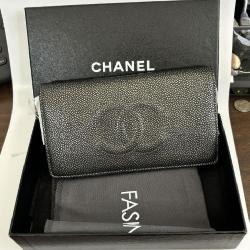 Chanel Caviar Yen Wallet