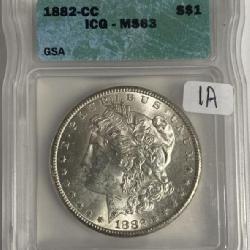 1882 - CC ICG MS63 $1