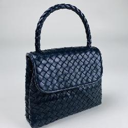 Bottega Veneta Mini Intrecciato Black Leather Bag