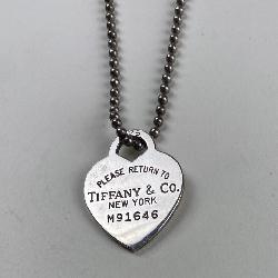 Tiffany & Co. Sterling Heart Dog Tag Necklace