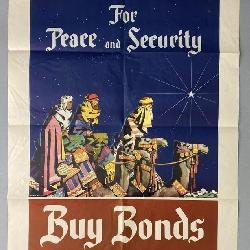 WWII Linn Ball Holiday Buy Bonds Poster C.1945